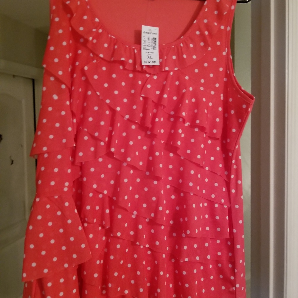 Red pilka dot blouse !